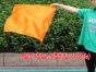 1pc 81cm (32") spinning silk flag poi for Worship & Praise, orange