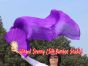 1 pair 1.5m (59") purple belly dance silk fan veil