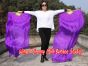 1 pair 1.5m (59") purple belly dance silk fan veil