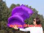 1 pair 1.5m (59") purple belly dance silk fan veil