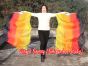 1 pair Illumination long stripes 3G belly dance silk fan veil