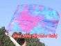 spinning silk flag poi 129cm (51") for Worship & Praise, Mermaid Dream