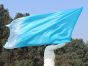 1 Piece 222 cm (88") prophetic silk worship flex flag, turquoise fading