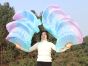 1 pair Pastel Dream long stripes 3G belly dance silk fan veil