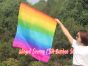 1 Piece 85 cm (33") prophetic silk worship flex flag for kids, Rainbow+