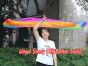 1 Piece long side Rainbow+ 2.3m (90") dance silk veil poi