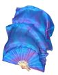 Slightly defected big silk fan veils for practice, in assorted colors