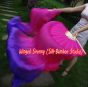 1 pair 1.5m (59") pink-purple belly dance silk fan veil