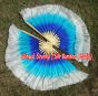 1 Pair Grace short Chinese silk dance fan, 10cm (4") flutter