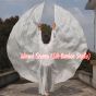 1 pair white 6 Mommes habotai belly dance silk wing