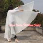 1 pair white 6 Mommes habotai belly dance silk wing