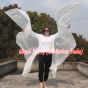 1 pair white 6 Mommes habotai belly dance silk wing