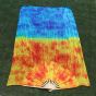 1 pair 1.5m (59") tie-dye belly dance silk fan veil Fire and Ice