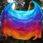 Iridescence 5 Mommes 2.7m*1.4m (3 yds x 55") belly dance silk veil 