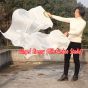 1 pair 1.5m (59") white belly dance silk fan veil