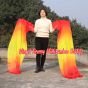 1 pair 1.8m (71") red-orange-yellow-orange-red belly dance silk fan veils