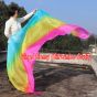 1 piece turquoise-yellow-pink 5 Mommes colorful belly dance silk veil 