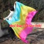 1 piece turquoise-yellow-pink 5 Mommes colorful belly dance silk veil 