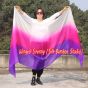 1 piece white-pink-purple 5 Mommes colorful belly dance silk veil 