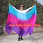 1 piece turquoise-pink-purple 5 Mommes colorful belly dance silk veil 