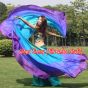 1 PIECE green-turquoise-blue-purple circular 8 Mommes belly dance silk veil