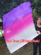 spinning silk flag poi 103cm (40") for Worship & Praise, white-pink-purple