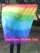 spinning silk flag poi 103cm (40") for Worship & Praise, Rainbow