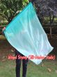 spinning silk flag poi 103cm (40") for Worship & Praise, peacock green fading