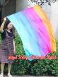 spinning silk flag poi 129cm (51") for Worship & Praise, long side Iridescence