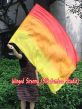 spinning silk flag poi 129cm (51") for Worship & Praise, long side Fire