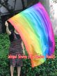 spinning silk flag poi 129cm (51") for Worship & Praise, long side Rainbow+