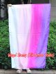 spinning silk flag poi 129cm (51") for Worship & Praise, long side white-pink-purple