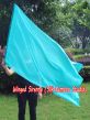 spinning silk flag poi 129cm (51") for Worship & Praise, aqua