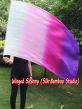 spinning silk flag poi 129cm (51") for Worship & Praise, white-pink-purple