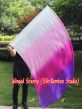 spinning silk flag poi 129cm (51") for Worship & Praise, white-pink-purple