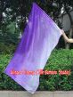 Spinning silk flag poi 174cm (68") for Worship & Praise, long side purple fading