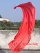 1 Piece red 1.8m (70") dance silk veil poi