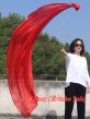 1 Piece red 1.8m (70") dance silk veil poi