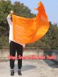 Spinning silk flag poi 174cm (68") for Worship & Praise, orange