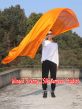 Spinning silk flag poi 174cm (68") for Worship & Praise, orange