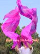 1.5m (59") tie-dye belly dance silk fan veil pink+purple