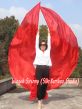 1 pair red 6 Mommes habotai belly dance silk wing