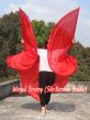 1 pair red 6 Mommes habotai belly dance silk wing