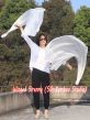 1 Piece white 1.8m (70") dance silk veil poi