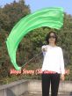 1 Piece green 1.35m (53") dance silk veil poi