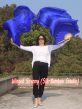 1 pair 1.5m (59") blue belly dance silk fan veil