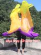 1 pair 1.8m (71") purple-orange-yellow belly dance silk fan veils