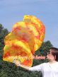 1 pair 1.8m (71") tie-dye belly dance silk fan veil Flame