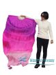 70" x 45" extra large Prosperity belly dance silk fan veil