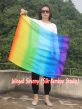 1 Piece 85 cm (33") prophetic silk worship flex flag for kids, Rainbow